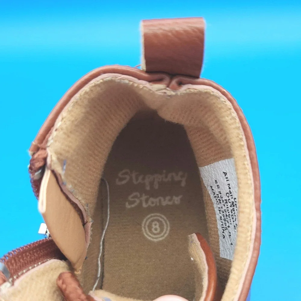 Stepping Stones Grey/Brown‎ Toddler Duck Boots size 8